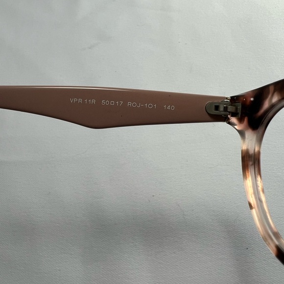 Prada Round Pale Pink & Brown Tortoise Eyeglasses - Frames only - Picture 6 of 7